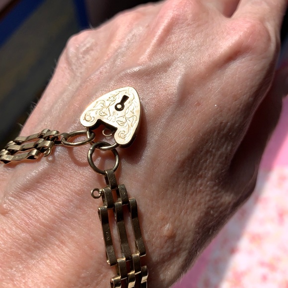 Rare Vintage 9k Heart Padlock with very NICE WEIGHT ❤️ - Picture 9 of 10